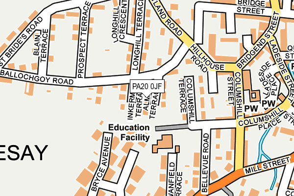 PA20 0JF map - OS OpenMap – Local (Ordnance Survey)