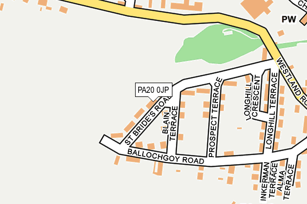 PA20 0JP map - OS OpenMap – Local (Ordnance Survey)