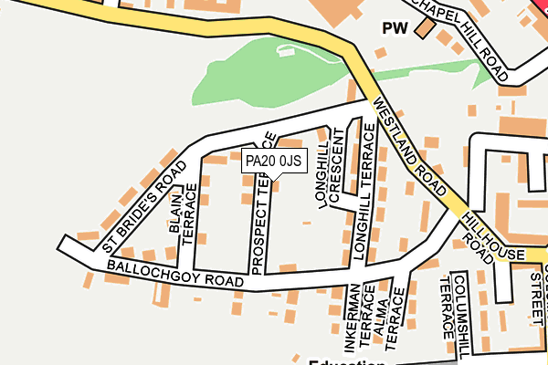 PA20 0JS map - OS OpenMap – Local (Ordnance Survey)