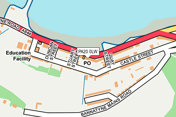 PA20 0LW map - OS OpenMap – Local (Ordnance Survey)