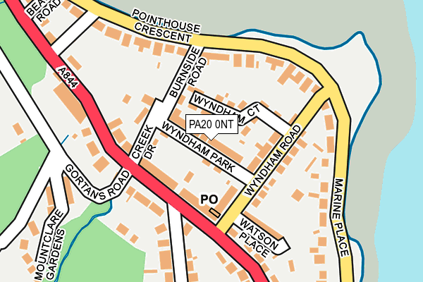 PA20 0NT map - OS OpenMap – Local (Ordnance Survey)