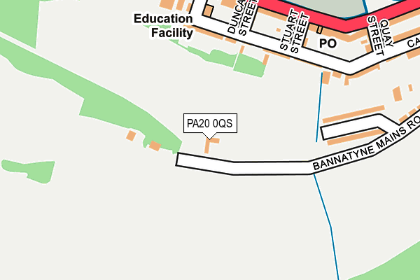 PA20 0QS map - OS OpenMap – Local (Ordnance Survey)