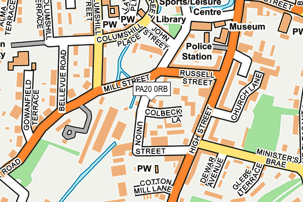 PA20 0RB map - OS OpenMap – Local (Ordnance Survey)