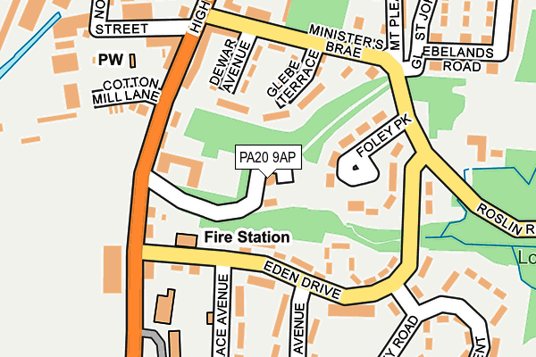 PA20 9AP map - OS OpenMap – Local (Ordnance Survey)