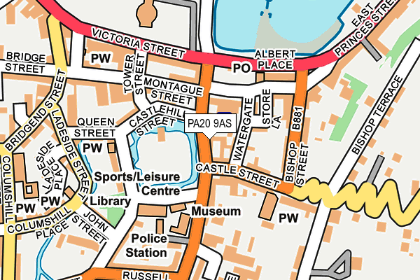 PA20 9AS map - OS OpenMap – Local (Ordnance Survey)