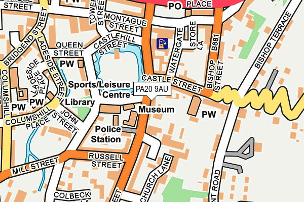 PA20 9AU map - OS OpenMap – Local (Ordnance Survey)