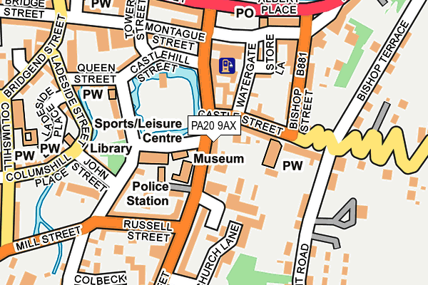 PA20 9AX map - OS OpenMap – Local (Ordnance Survey)