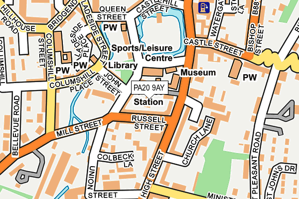 PA20 9AY map - OS OpenMap – Local (Ordnance Survey)
