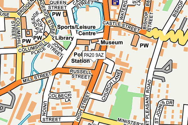 PA20 9AZ map - OS OpenMap – Local (Ordnance Survey)