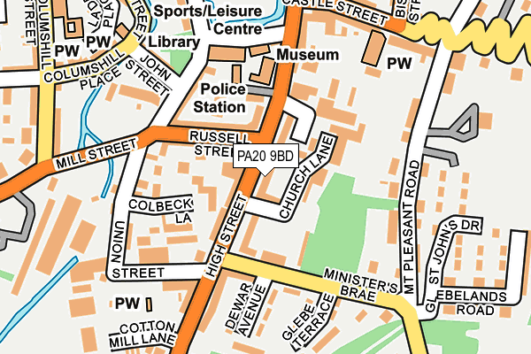 PA20 9BD map - OS OpenMap – Local (Ordnance Survey)