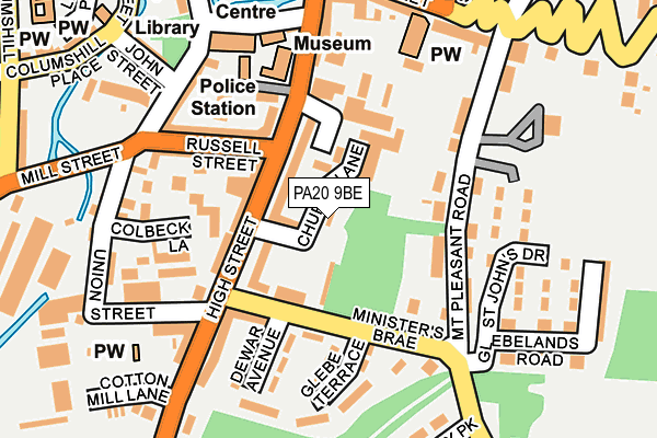 PA20 9BE map - OS OpenMap – Local (Ordnance Survey)