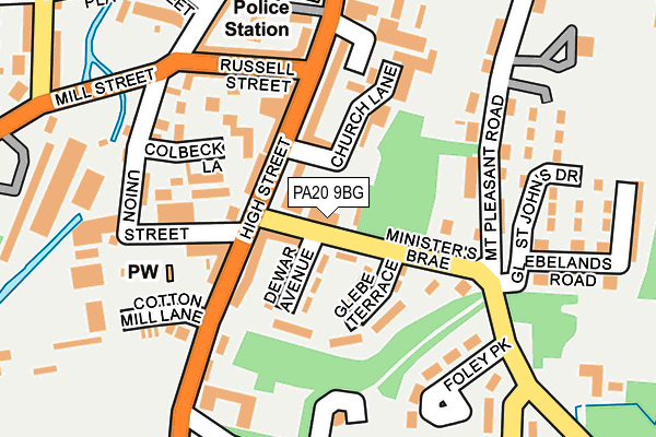 PA20 9BG map - OS OpenMap – Local (Ordnance Survey)