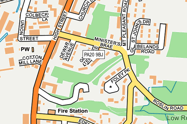 PA20 9BJ map - OS OpenMap – Local (Ordnance Survey)