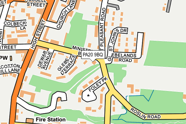 PA20 9BQ map - OS OpenMap – Local (Ordnance Survey)