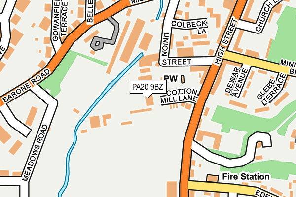 PA20 9BZ map - OS OpenMap – Local (Ordnance Survey)