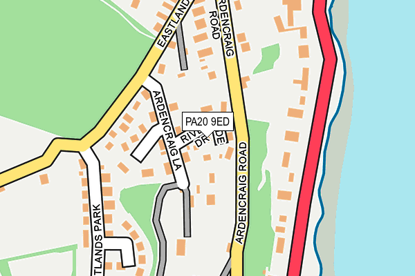 PA20 9ED map - OS OpenMap – Local (Ordnance Survey)
