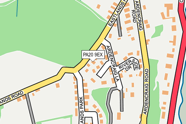 PA20 9EX map - OS OpenMap – Local (Ordnance Survey)