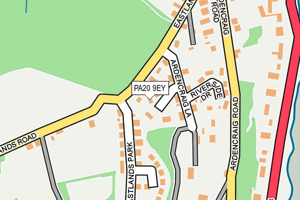 PA20 9EY map - OS OpenMap – Local (Ordnance Survey)