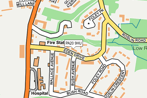 PA20 9HU map - OS OpenMap – Local (Ordnance Survey)