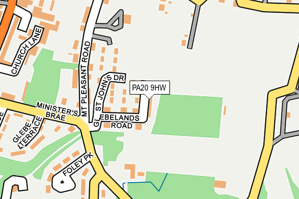 PA20 9HW map - OS OpenMap – Local (Ordnance Survey)