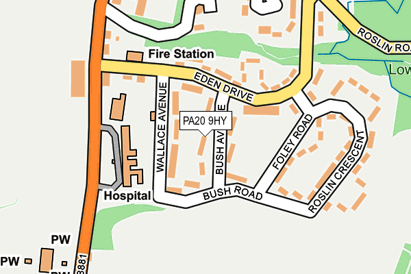 PA20 9HY map - OS OpenMap – Local (Ordnance Survey)