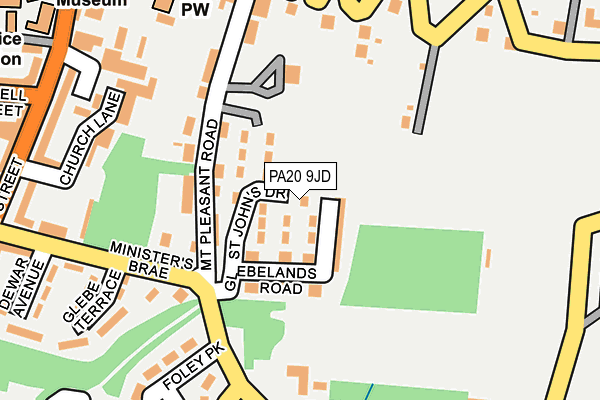 PA20 9JD map - OS OpenMap – Local (Ordnance Survey)