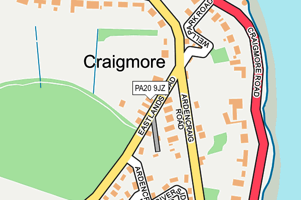 PA20 9JZ map - OS OpenMap – Local (Ordnance Survey)