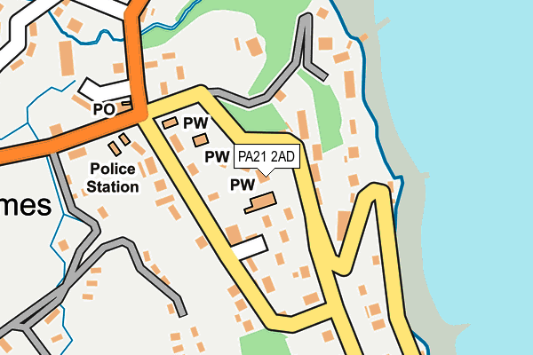 PA21 2AD map - OS OpenMap – Local (Ordnance Survey)