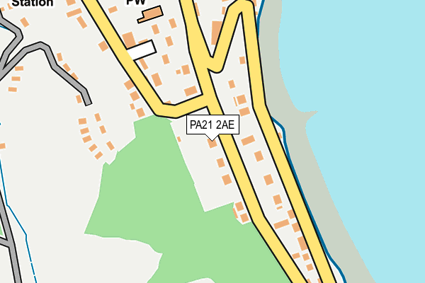 PA21 2AE map - OS OpenMap – Local (Ordnance Survey)