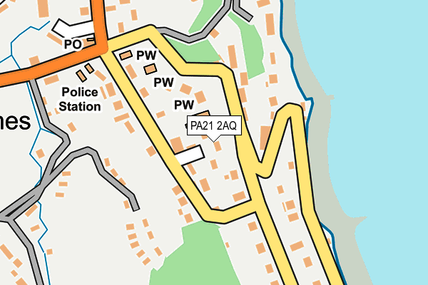 PA21 2AQ map - OS OpenMap – Local (Ordnance Survey)