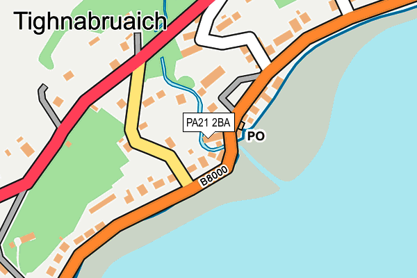 PA21 2BA map - OS OpenMap – Local (Ordnance Survey)