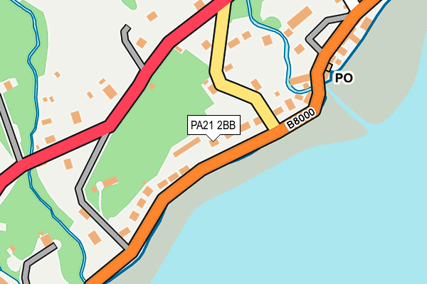 PA21 2BB map - OS OpenMap – Local (Ordnance Survey)