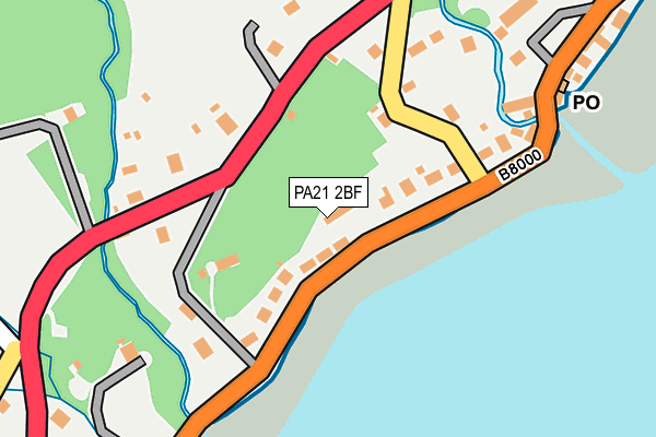 PA21 2BF map - OS OpenMap – Local (Ordnance Survey)