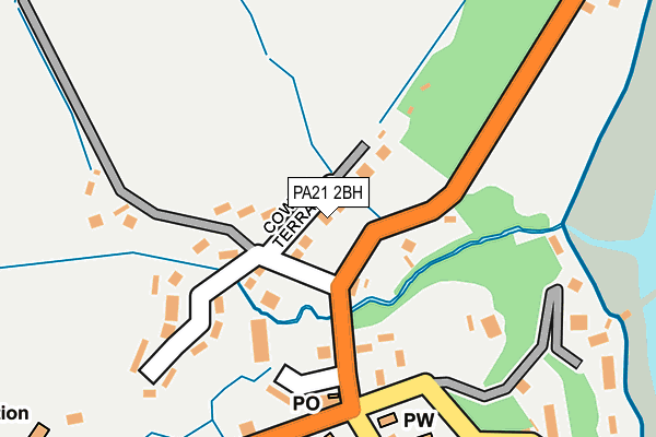 PA21 2BH map - OS OpenMap – Local (Ordnance Survey)