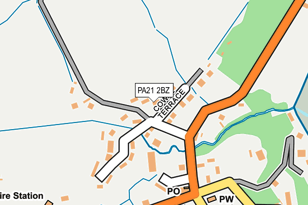 PA21 2BZ map - OS OpenMap – Local (Ordnance Survey)