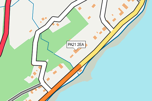 PA21 2EA map - OS OpenMap – Local (Ordnance Survey)
