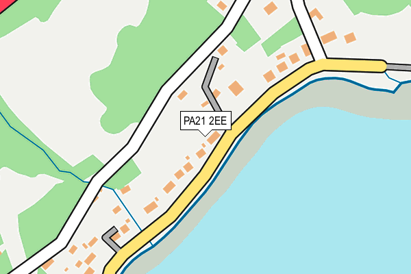 PA21 2EE map - OS OpenMap – Local (Ordnance Survey)