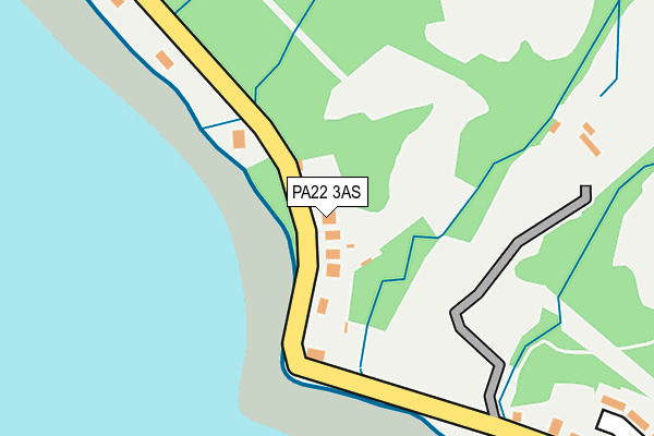 PA22 3AS map - OS OpenMap – Local (Ordnance Survey)