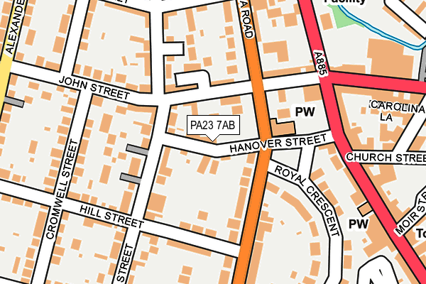 PA23 7AB map - OS OpenMap – Local (Ordnance Survey)