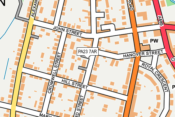 PA23 7AR map - OS OpenMap – Local (Ordnance Survey)