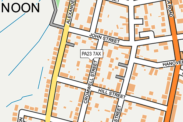 PA23 7AX map - OS OpenMap – Local (Ordnance Survey)