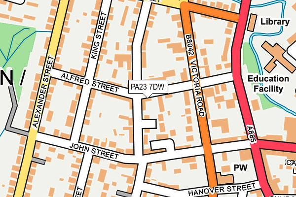 PA23 7DW map - OS OpenMap – Local (Ordnance Survey)