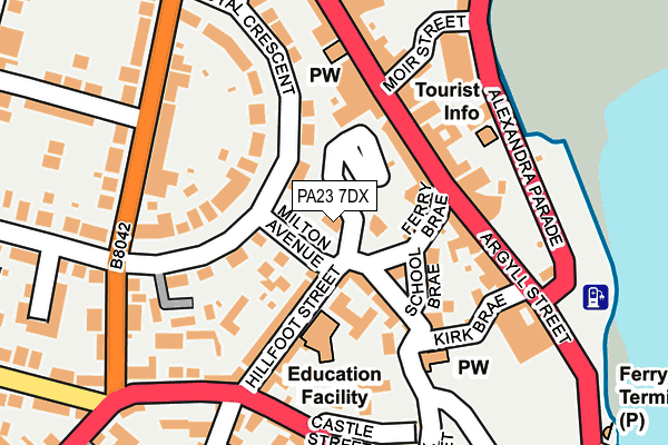 PA23 7DX map - OS OpenMap – Local (Ordnance Survey)