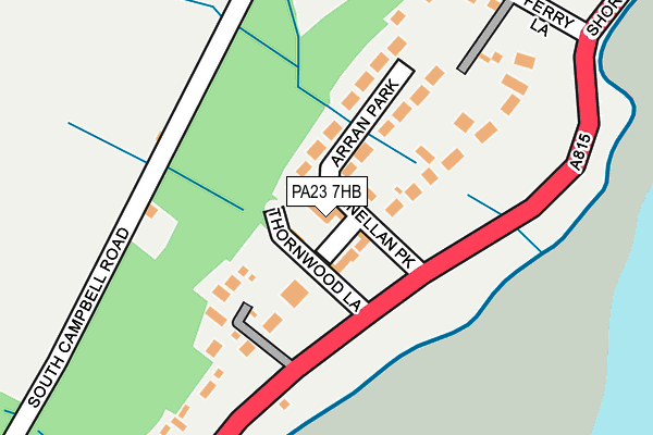 PA23 7HB map - OS OpenMap – Local (Ordnance Survey)