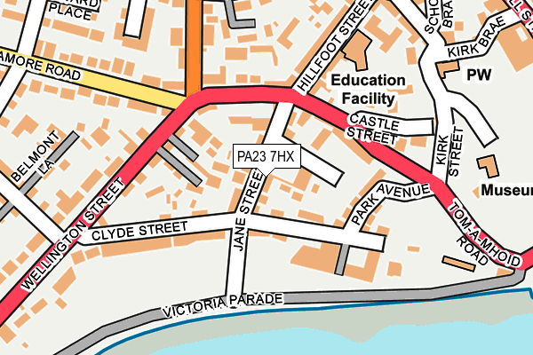PA23 7HX map - OS OpenMap – Local (Ordnance Survey)
