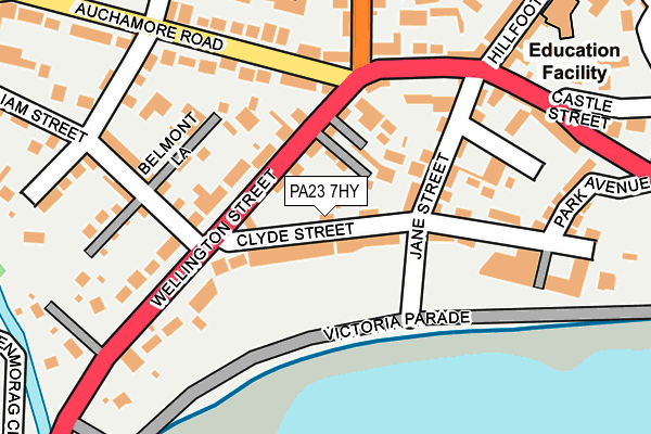 PA23 7HY map - OS OpenMap – Local (Ordnance Survey)
