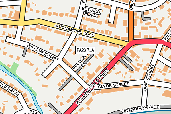 PA23 7JA map - OS OpenMap – Local (Ordnance Survey)