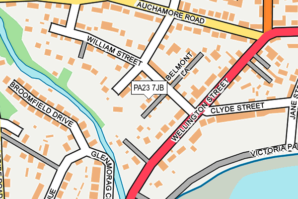 PA23 7JB map - OS OpenMap – Local (Ordnance Survey)