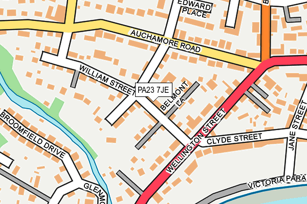 PA23 7JE map - OS OpenMap – Local (Ordnance Survey)