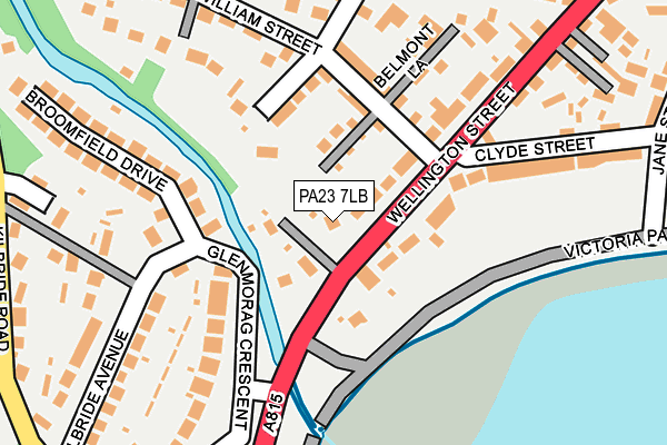 PA23 7LB map - OS OpenMap – Local (Ordnance Survey)